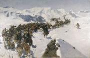 Count Argutinsky crossing the Caucasian range